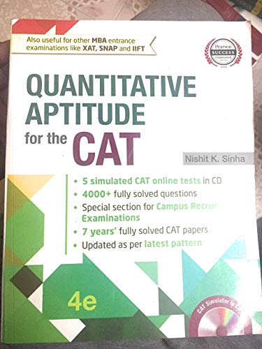 9788131734469: PEARSON GUIDE TO QUANTITATIVE APTITUDE FOR THE CAT 3ED