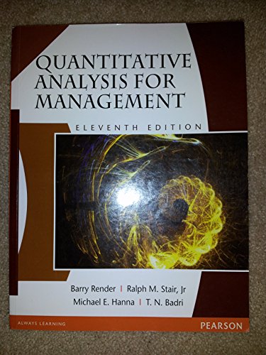 Stock image for Quantitative Analysis for Management: International Edition for sale by Better World Books
