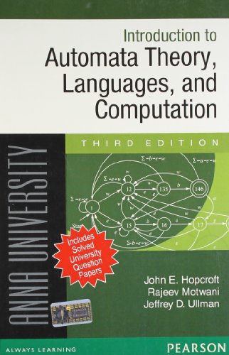 Stock image for Introduction to Automata Theory, Languages and Computation Third Edition: For Anna University for sale by dsmbooks