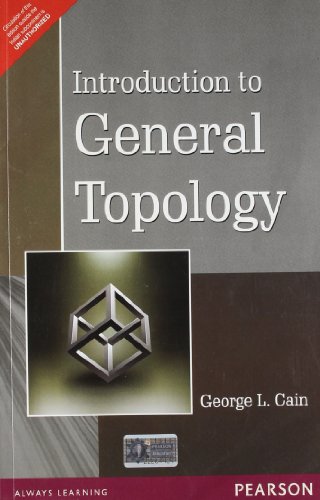 9788131766361: INTRODUCTION TO GENERAL TOPOLOGY [Paperback] [Jul 06, 1994] VENKATESH K. CHANNA