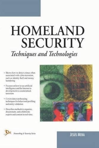 Stock image for Homeland Security Techniques and Technologies for sale by Books Puddle