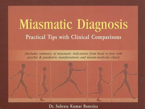 Stock image for Miasmatic Diagnosis Practical Tips With Clinical Comparisons: Includes Summary of Miasmatic Indications from Head to Foot With Phychic and Paedeatric Manifestations and Miasm Medicine Chart for sale by MusicMagpie