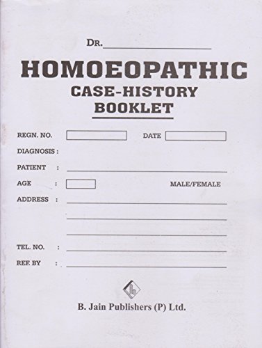 Beispielbild fr HOMOEOPATHIC CASE HISTORY BOOKLET zum Verkauf von Books in my Basket