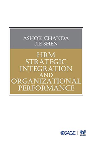 Beispielbild fr HRM Strategic Integration and Organizational Performance zum Verkauf von Buchpark