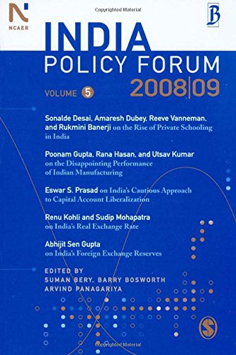 Stock image for India Policy Forum, 2008-09 for sale by Books Puddle