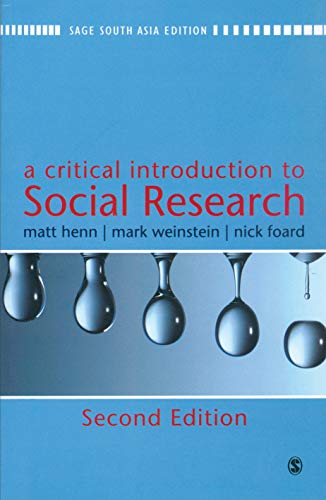 Imagen de archivo de A Critical Introduction to Social Research a la venta por Majestic Books