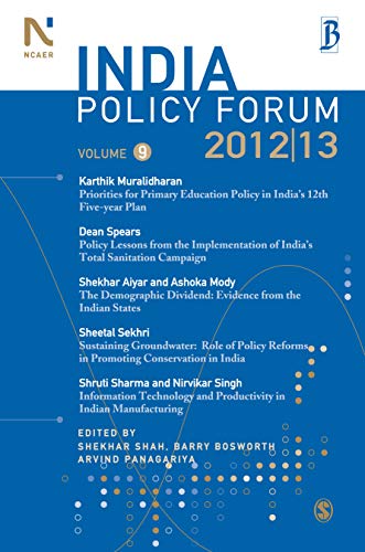 Stock image for India Policy Forum 2012-13 for sale by Majestic Books