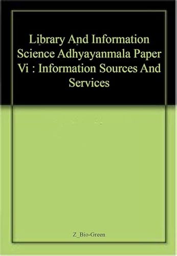 Stock image for Information Sources and Services, Paper VI for sale by Books Puddle