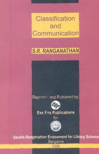 Classification and Communication (9788170004745) by Ranganathan, S.R.