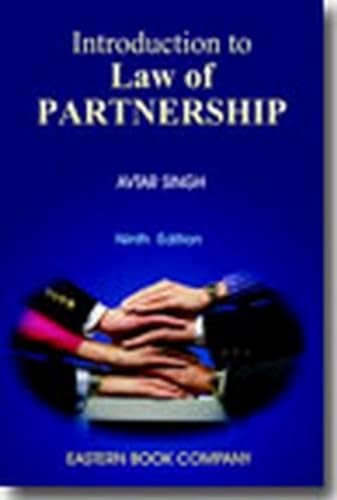 Stock image for Introduction to Law of Partnership for sale by Majestic Books