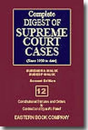 9788170121367: Complete Digest of Supreme Court Cases: Since 1950 to Date v. 12