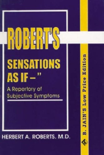 9788170210887: Sensations as If...a Repertory of Subjective Symptoms