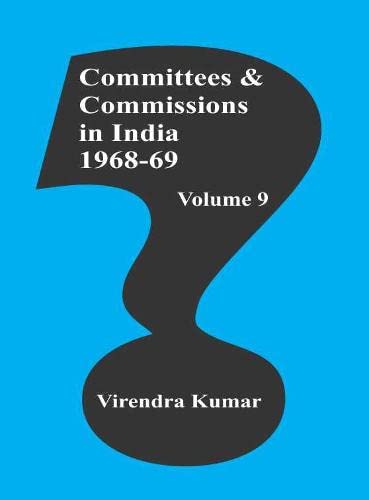 9788170222187: Committees and Commissions in India Vol. 9: 1968-69