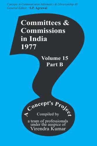 9788170224853: Committees and Commissions in India Vol. 15b: 1977