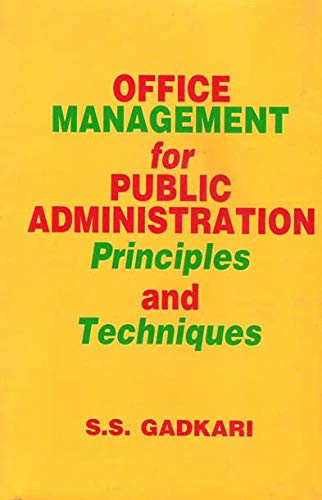 9788170225973: Office Management for Public Administration: Principles and Techniques