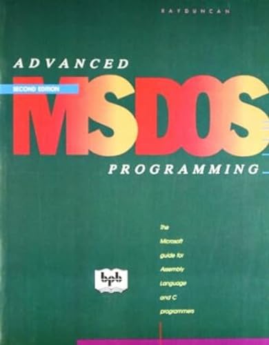 9788170294856: Advanced MS DOS Programming