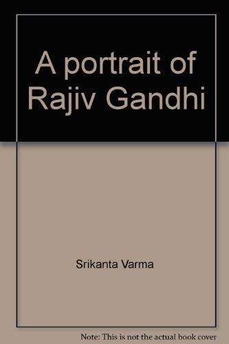 Stock image for A portrait of Rajiv Gandhi for sale by Stephen White Books