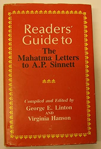 Stock image for Reader's Guide to the Mahatma Letters to A.P. Sinnett for sale by Majestic Books