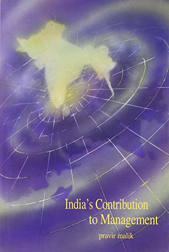 9788170601524: India's Contribution to Management