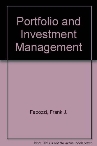 Portfolio and Investment Management (9788170942351) by Frank J. Fabozzi