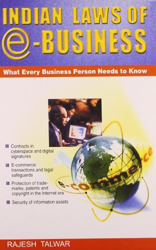 Imagen de archivo de Indian Laws of Ebusiness a la venta por PBShop.store US