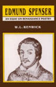 Edmund Spenser (9788171564859) by Renwick, W.L.