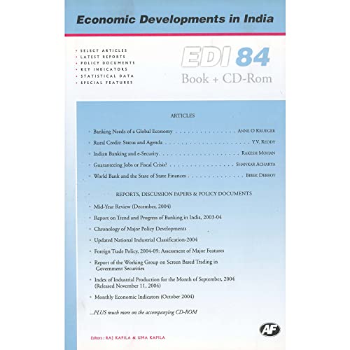 Stock image for Economic Developments in India (EDI) : Monthly Update, Volume 84 for sale by Books Puddle