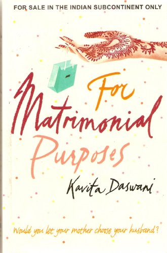 Imagen de archivo de For Matrimonial Purposes: A Novel. a la venta por Better World Books