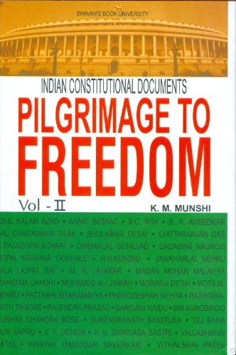 9788172764968: Pilgrimage To Freedom Vol . -ll [Hardcover] K M MUNSHI