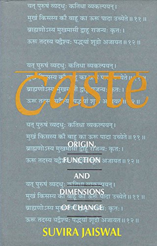 Beispielbild fr Caste. Origin, function and dimensions of change. zum Verkauf von Antiquariat Alte Seiten - Jochen Mitter