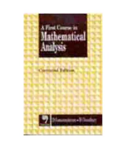 Stock image for A First Course in Mathematical Analysis for sale by Majestic Books