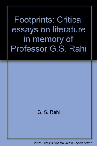 9788173804373: Footprints: Critical essays on literature in memory of Professor G.S. Rahi