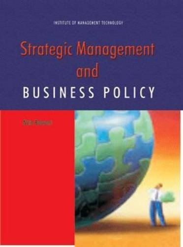 Stock image for Strategic Management and Business Policy for sale by Blackwell's