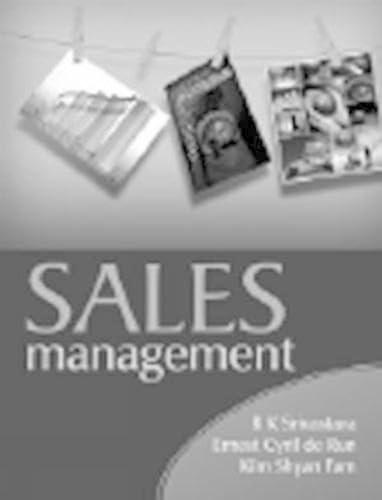 Imagen de archivo de Sales Management a la venta por Books in my Basket