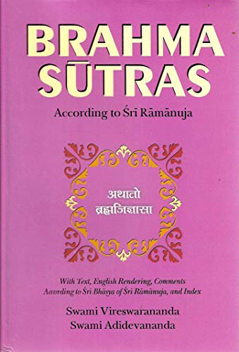 Beispielbild fr Brahma-Sutras Sri-Bhasya zum Verkauf von Books Puddle