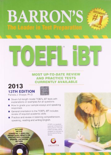 9788175156234: Barron's Toefl IBT (13TH edition with DVD(10 Audio