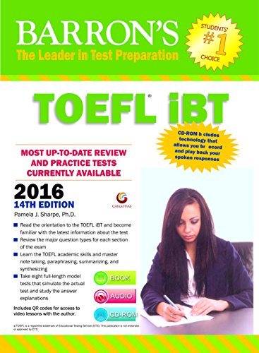 Beispielbild fr Barron's TOEFL iBT 2015 Guide (With DVD) zum Verkauf von HPB-Emerald