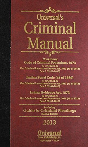 Stock image for Criminal Manual (Cr.P.C., I.P.C. Evidence) for sale by dsmbooks