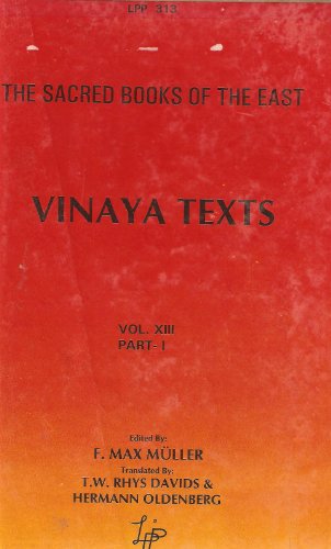 Stock image for The Sacred Books of the East: Vinaya Texts Vol XIII Part I for sale by dsmbooks