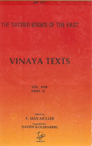 Stock image for The Sacred Books of the East: Vinaya Texts Vol XVII Part II for sale by Daedalus Books
