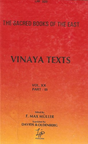 Beispielbild fr Vinaya Texts: Vol. XX, Part - III: the Kullavagga IV-XII zum Verkauf von Daedalus Books