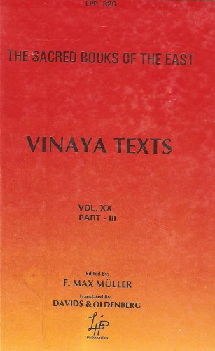 Stock image for Vinaya Texts: Vol. XX, Part - III: the Kullavagga IV-XII for sale by Daedalus Books