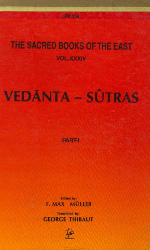 Beispielbild fr Vedanta-Sutras: with the Commentary by Ramanuja in 3 Vols: The Sacred Books of the East Vols; 34, 38 & 48 zum Verkauf von GF Books, Inc.