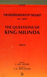 9788175360365: The Questions of King Milinda (in 2 Vols.) The Sacred Books of the East: Vols. 35, 36