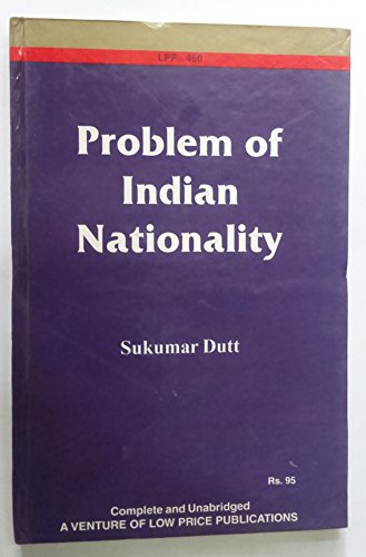 Imagen de archivo de Problem of Indian Nationality a la venta por Books in my Basket