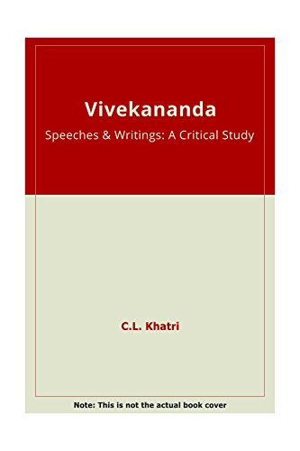 9788175510869: Vivekananda - Speeches and Writings: a Critical Study