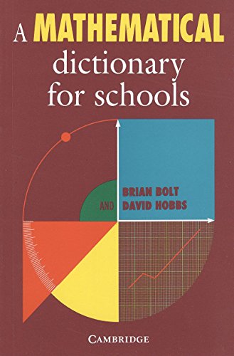 9788175961524: A Mathematical Dictionary for Schools