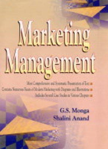 Marketing Management (9788176294546) by G.S. Monga