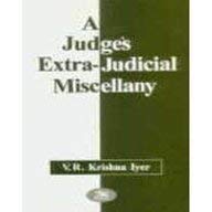 Imagen de archivo de A Judge's Extra-Judicial Miscellany a la venta por Books Puddle
