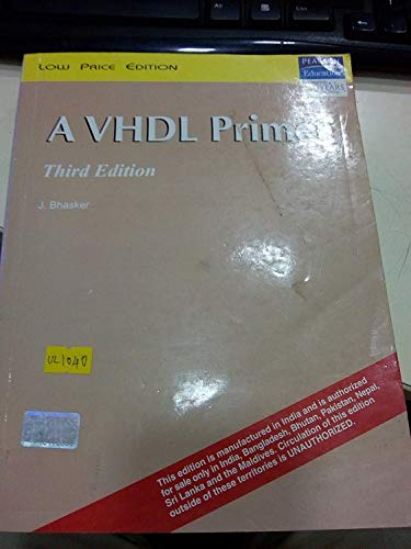 Stock image for A VHDL PRIMER*** for sale by dsmbooks